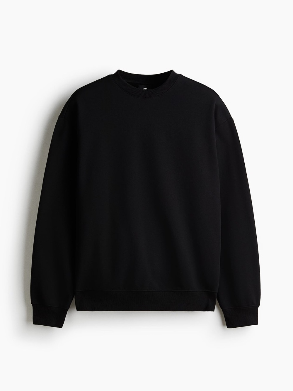 H&M Oversized Relaxed‑Fit Crewneck Sweatshirt – Black, Size XS
